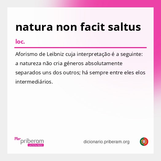 Significado de natura non facit saltus